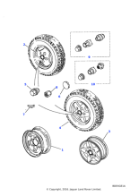 NRC8254 - Land Rover Cap assembly-centre-road wheel
