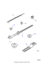 AAU3685J - Jaguar Tie strap and push-on fix