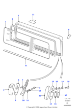 MXC9983 - Land Rover Gasket-quarterlight glass hinge