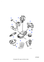 C2C24318 - Jaguar Remote ctrl sys-Transponder(Blank)