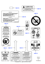 BAC501730 - Land Rover Label - Warning - Airbag