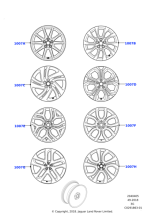 Alloy Wheel - 20" Style 5079, 5 split-spoke, Silver
