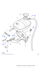 564724 - Land Rover Hose-expansion tank overflow