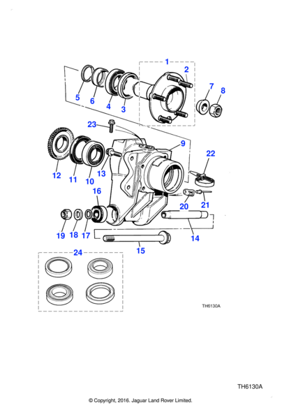 JZN100035 - Jaguar Hub nut