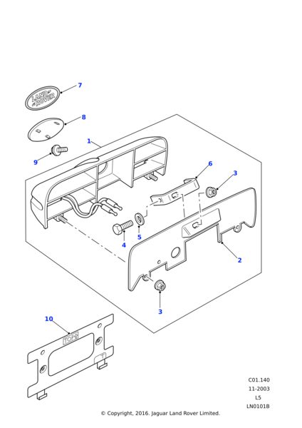 CXE100400 - Land Rover Gasket-door handle