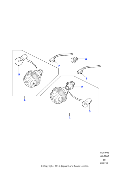 LR047798 - Land Rover Lens & body assy-front indicator