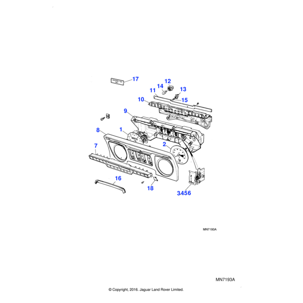 AAU7574 - Jaguar Retaining plate