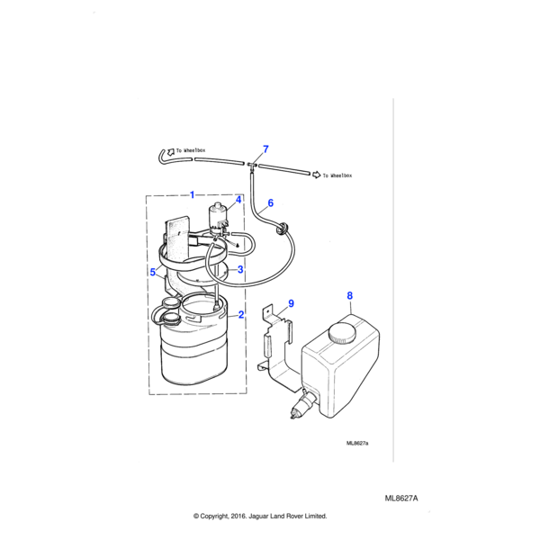 514223 - Jaguar Reservoir mounting bracket
