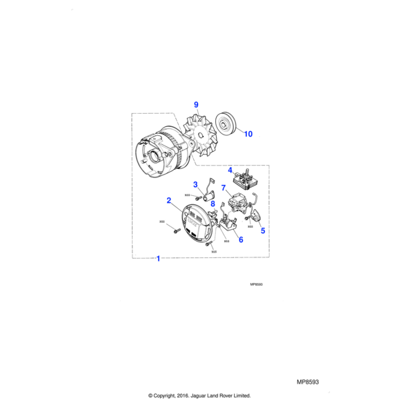 AAU3585J - Jaguar Alternator suppressor