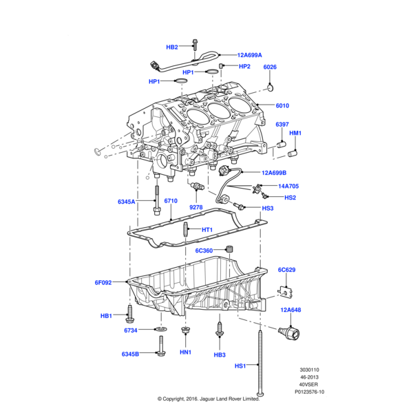 1025228 - Land Rover Gasket - Oil Pan