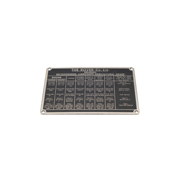 219605C - Land Rover Series 1 Oil Plate – Early, C Suffix