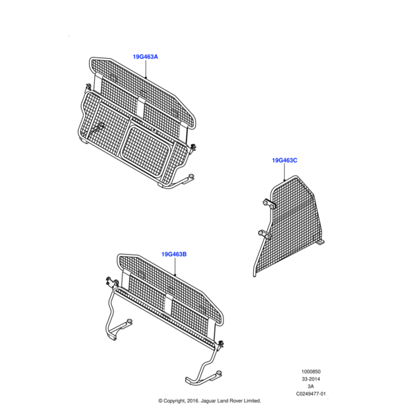 Discovery Sport 2015 Luggage Partition - Full Height