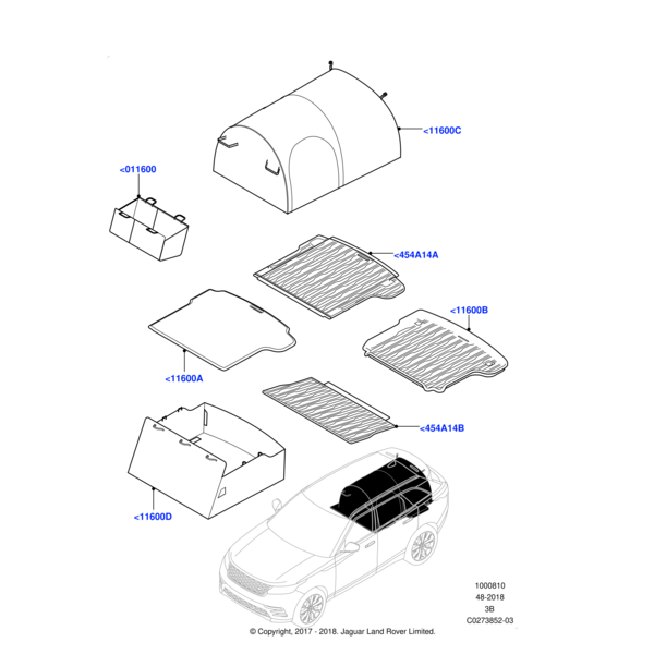 LOADSPACE RUBBER MAT, 21MY ONWARDS