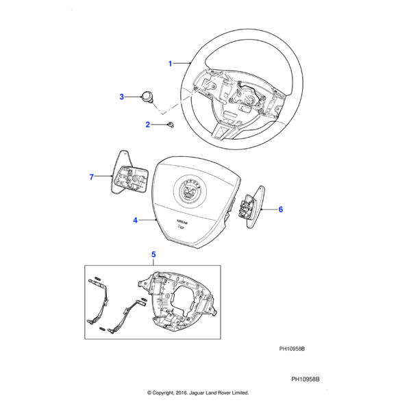C2P25360MMU - Jaguar Gearchange paddle switch