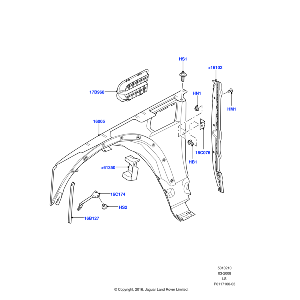 ASU780200 - Land Rover Bracket - Fender Mounting