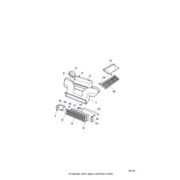 390545 - Land Rover Duct assembly-facia