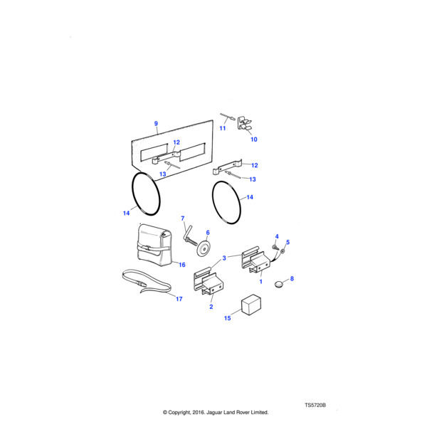 390409 - Land Rover Bracket-spare wheel retaining