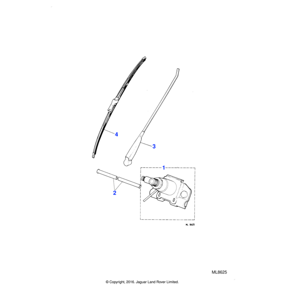 37H6303J - Jaguar Wiper arm