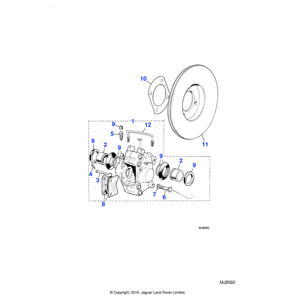 18G8792J - Jaguar Caliper repair kit