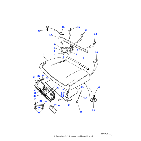 13H8702L - Land Rover Clip