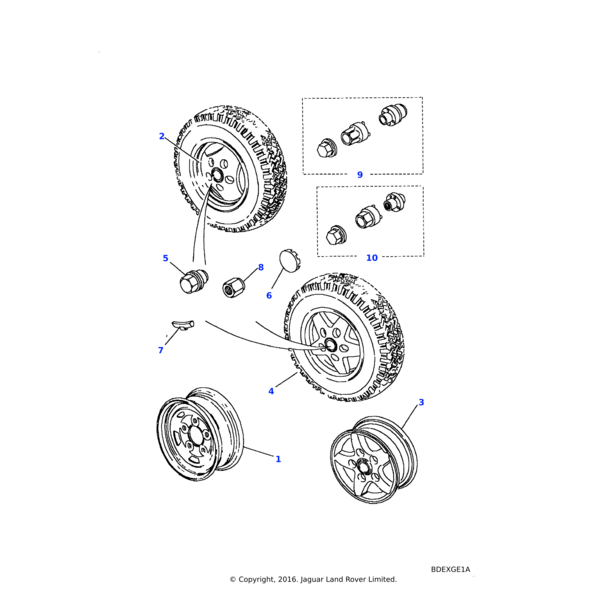 13H8331L - Land Rover Weight-balance-clip on road wheels