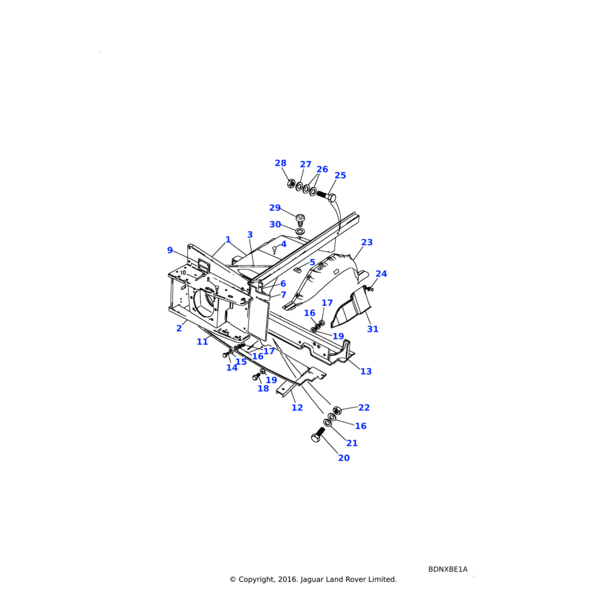 312322 - Land Rover Buffer rubber-valance
