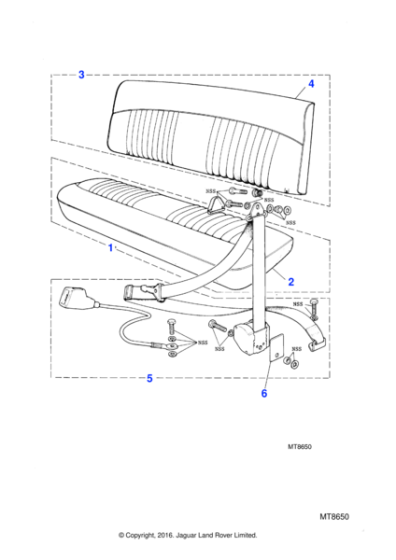 BAC9338 - Jaguar Seatbelt buckle