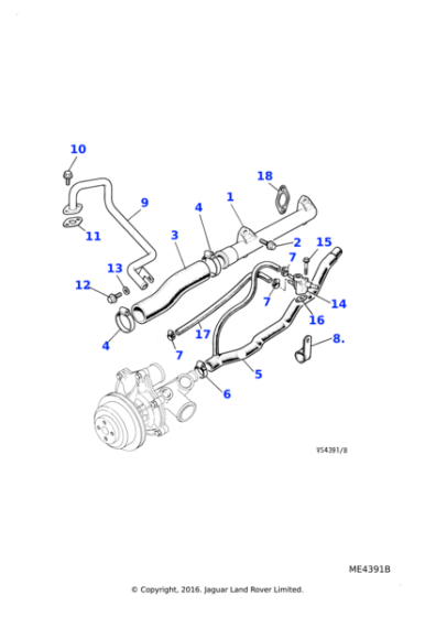 EAC32151 - Jaguar Land Rover Hose clip