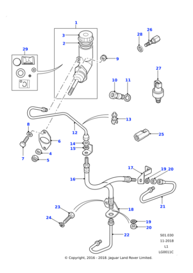 2K8686L - Land Rover Nut - Hex.