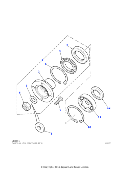 FRC5442 - Land Rover Flange assembly-front output