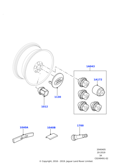 LR133940 - Land Rover Cover - Wheel