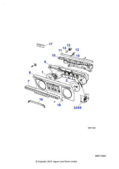 AAU7574 - Jaguar Retaining plate