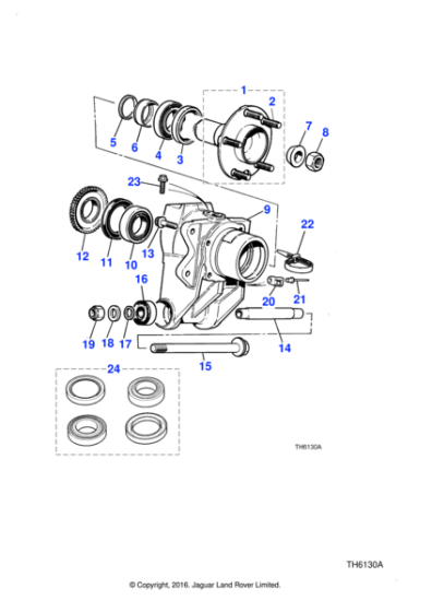 JZN100035 - Jaguar Hub nut