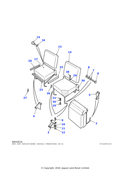 ACC110010 - Land Rover Panel-seat base