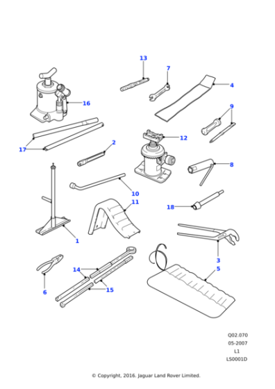 276396 - Land Rover Spanner-tool kit