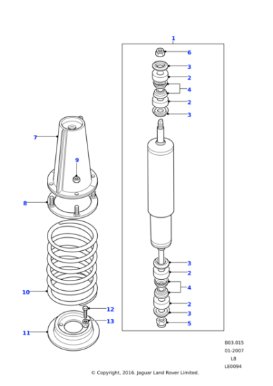 RYH501080 - Land Rover Nut - Hex.