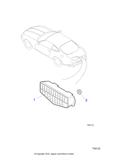 AGU2436J - Jaguar Plastic push on nut