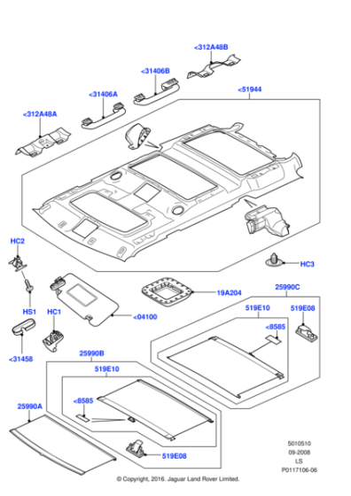 DA608044L - Land Rover Screw-self tapping