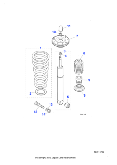 NY112041 - Jaguar Land Rover Nut - Hex.