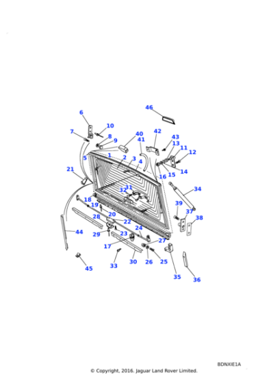 MXC7833 - Land Rover Strut-tailgate gas