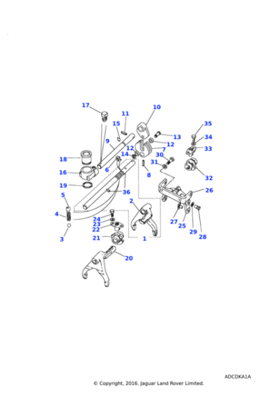 532943 - Land Rover Pad-5th gear selector fork