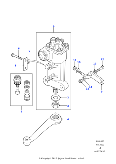 600265 - Land Rover Washer-steering box drop arm nut tab