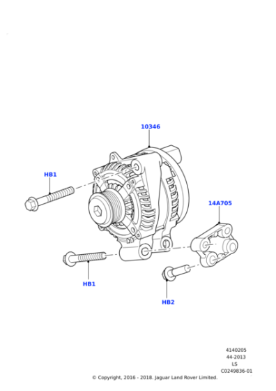 FB110086 - Land Rover Bolt - Flanged Hex.