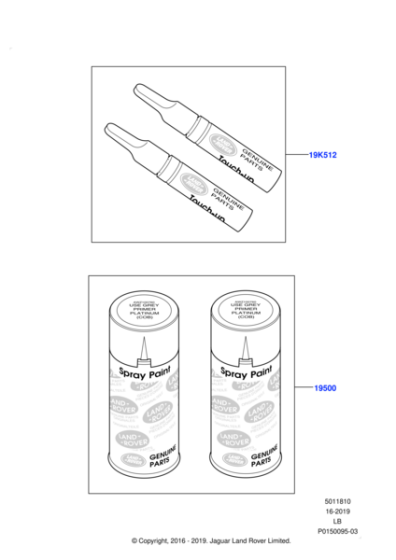 VPLDC0003AAN - Land Rover Paint Kit - Aerosol Can