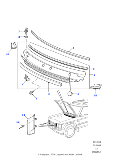 JYF100190 - Land Rover Washer-nylon