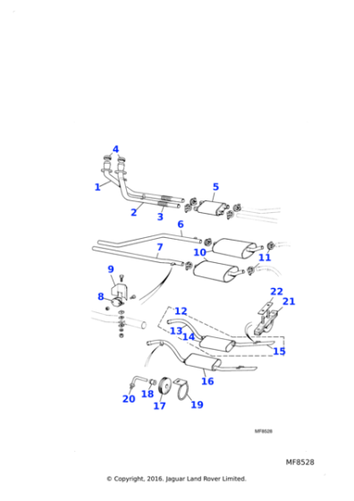 JLM9542 - Jaguar Exhaust mounting