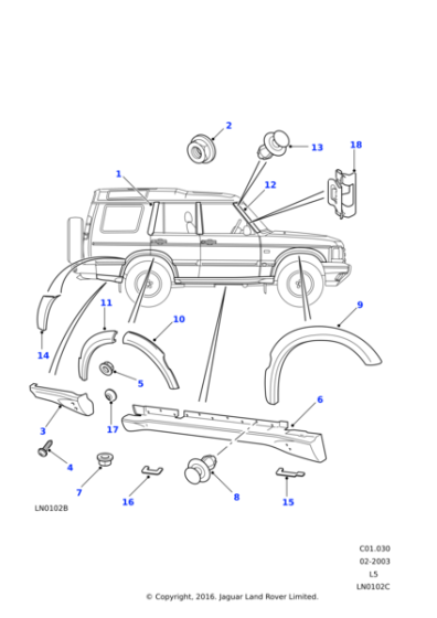 DCB500070PMA - Land Rover Finisher assembly-windscreen A post