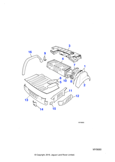 10781 - Jaguar Trunk floor panel