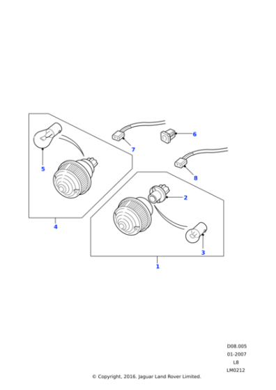 LR047798 - Land Rover Lens & body assy-front indicator
