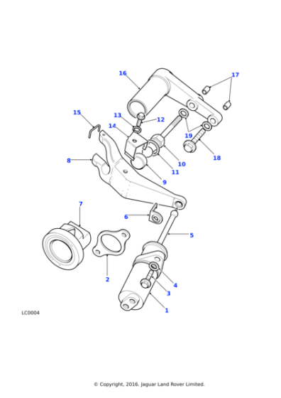 571160 - Land Rover Rod assembly-push slave cylinder